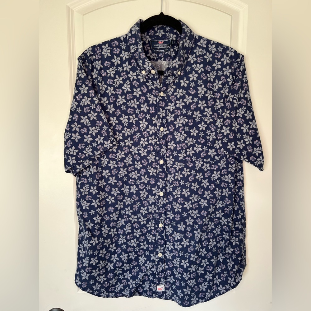 Vineyard Vines Men’s Slim Fit Tucker Shirt - Short sleeve button-up - L